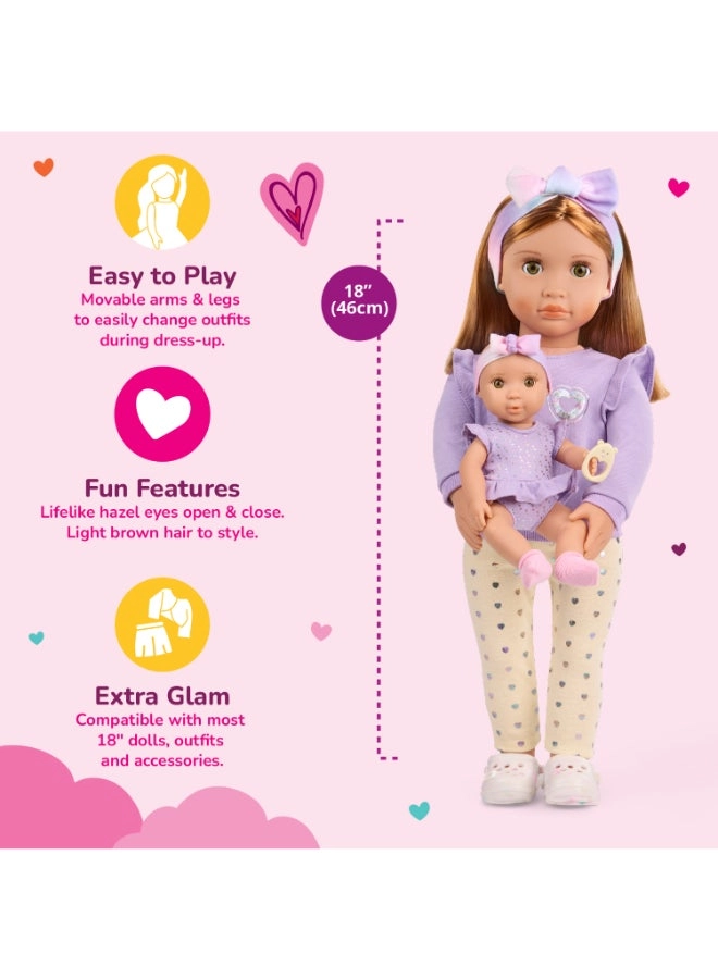 Tory Fashion Doll - 18-inch + Riley Baby Doll - 8-inch
