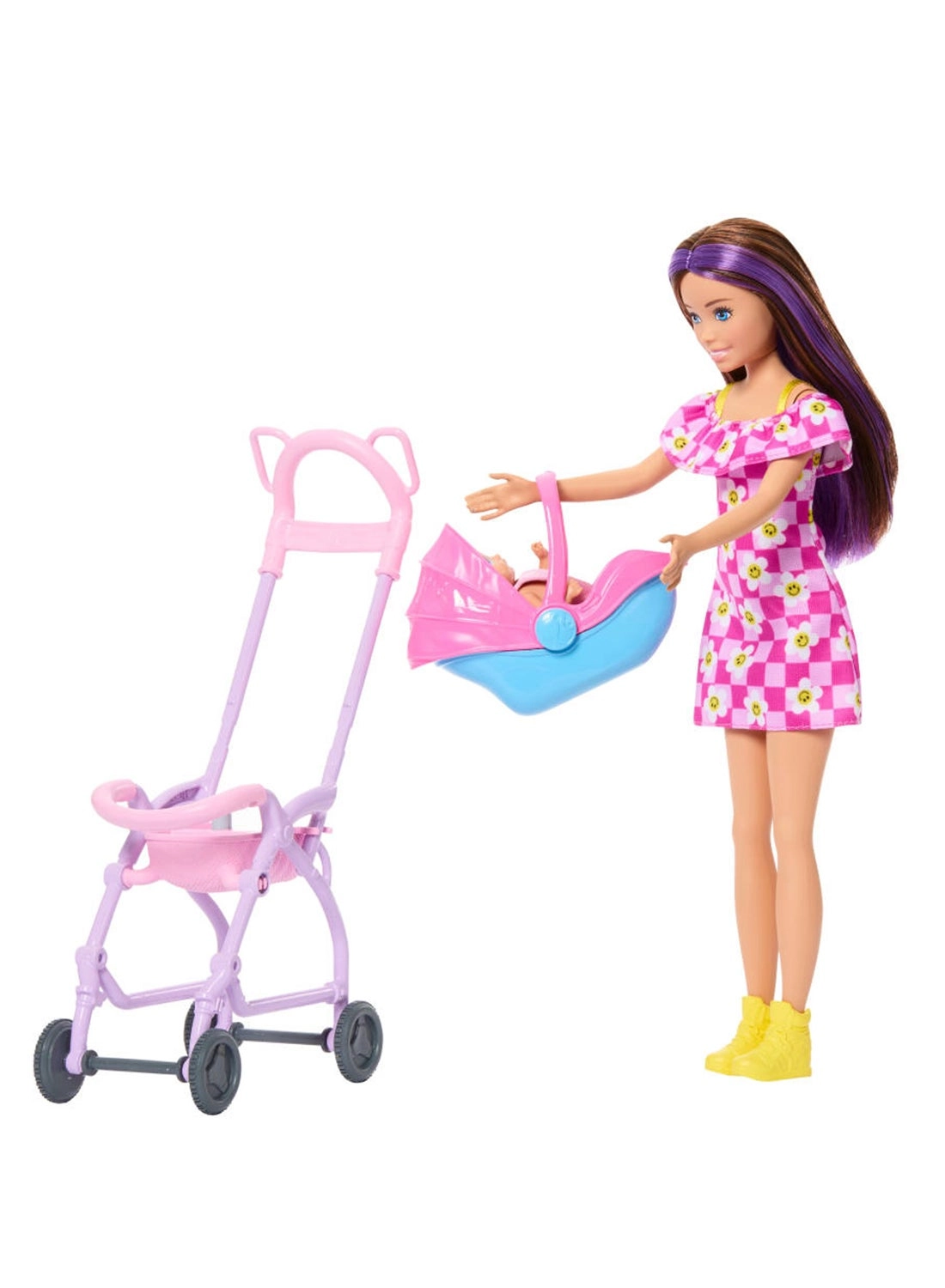 Skipper Doll And Playset - Stroller Baby Doll Ages 3+