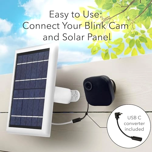 Solar Panel with internal battery - Compatible with Blink Outdoor (3rd Gen) and Blink Outdoor 4 (4th Gen) White