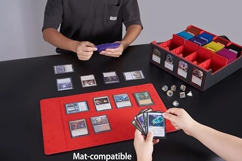 Card Storage Box - Black and Red