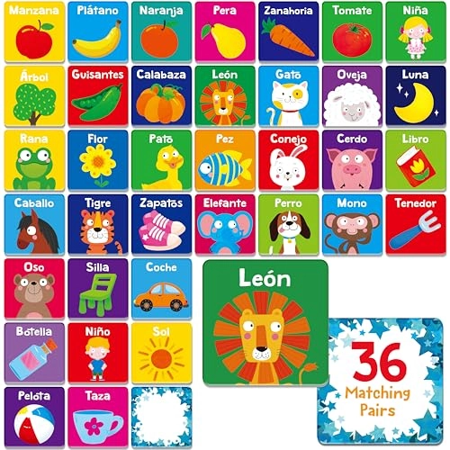 Memory Matching Game - 36 months - 6 years 72 pieces