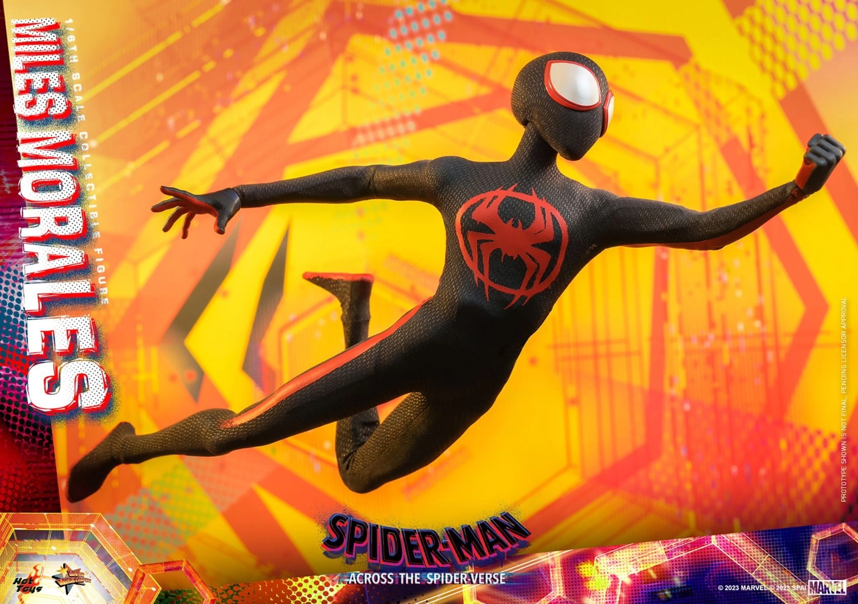 Miles G Morales - Spider-Man: Across the Spider-Verse Sixth Scale Action Figure - LED light-up Prowler gauntlets