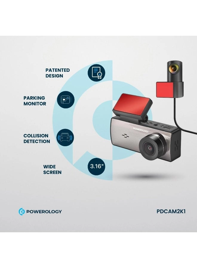 Dual Recording Dash Camera - 2560x1440