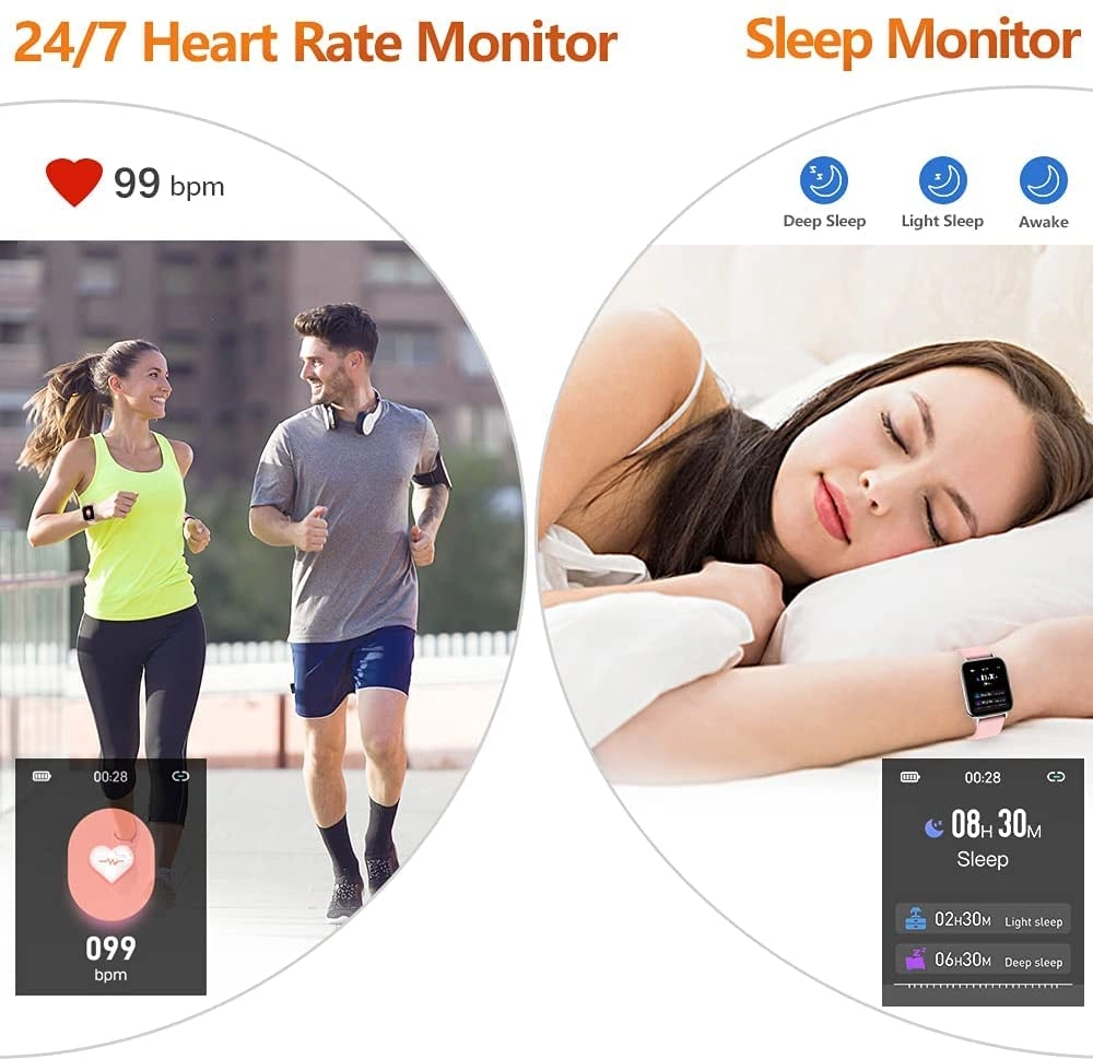 Smart Watch - Heart Rate Monitor IP67 Waterproof