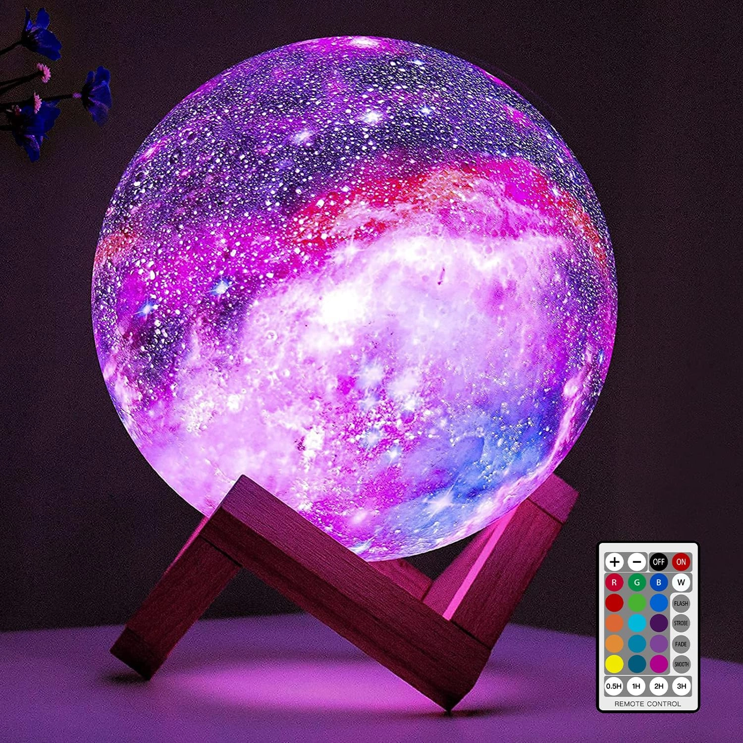 Shenzhen Little Dragonfly Technology Co., Ltd Moon Lamp - Battery Powered Multicolor