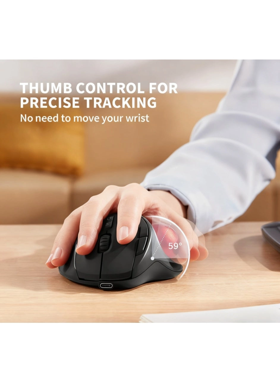 Ergonomic Trackball Mouse - Wireless