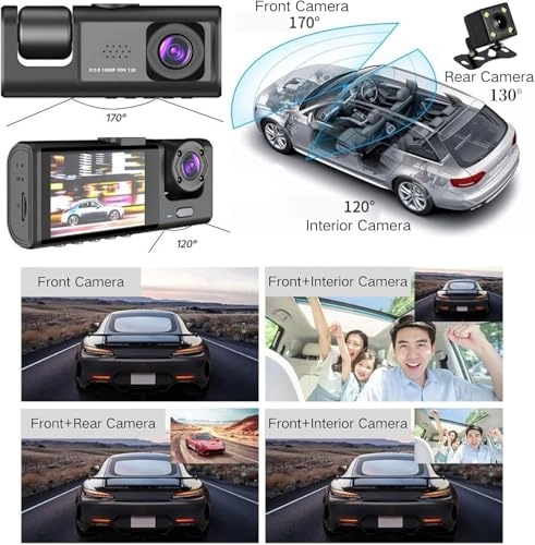 3 Channel Dashcam - 1080P