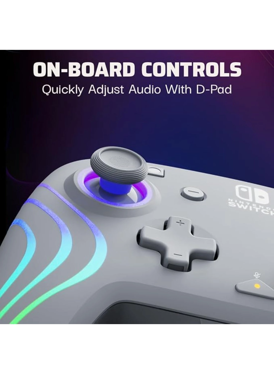 Nintendo Switch Afterglow Wave Wired Controller Grey