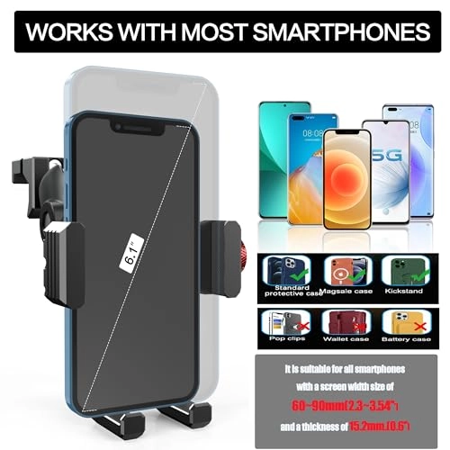 Aluminum Phone Mount for Jeep Wrangler JL & Gladiator JT