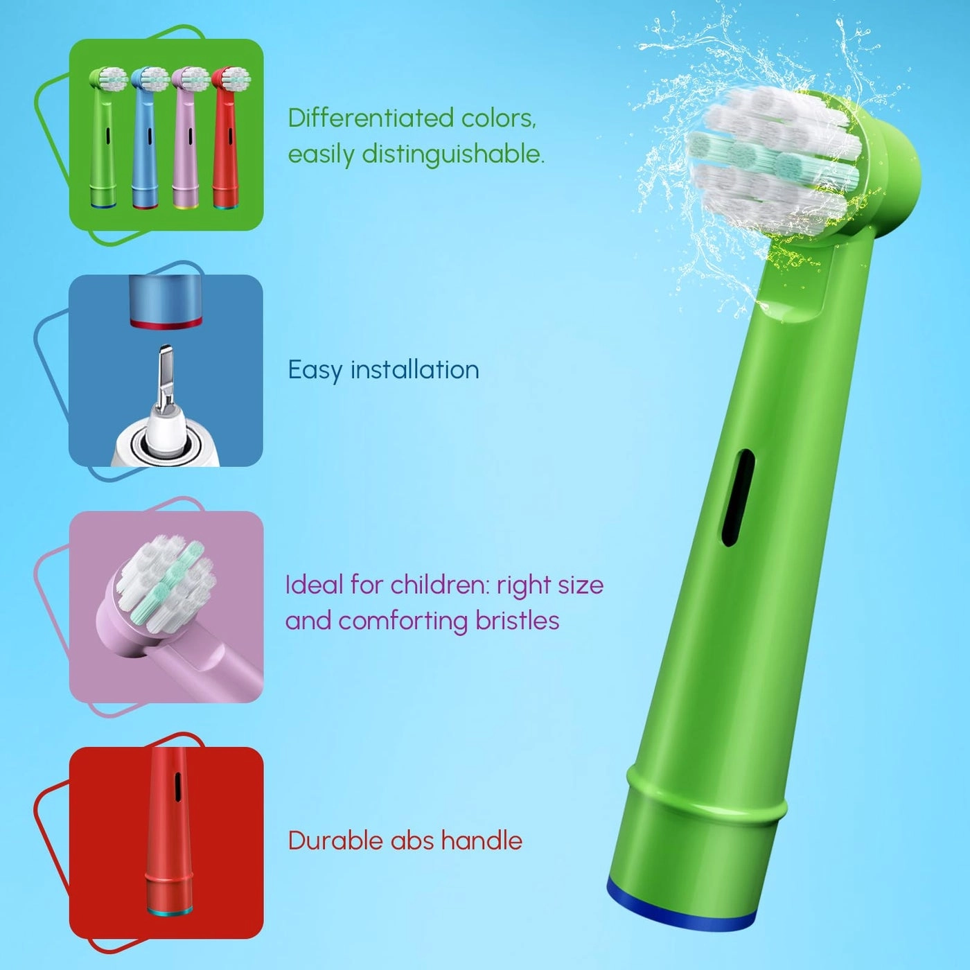 Replacement Toothbrush Heads - 20 Pcs Compatible with Oral-B Braun