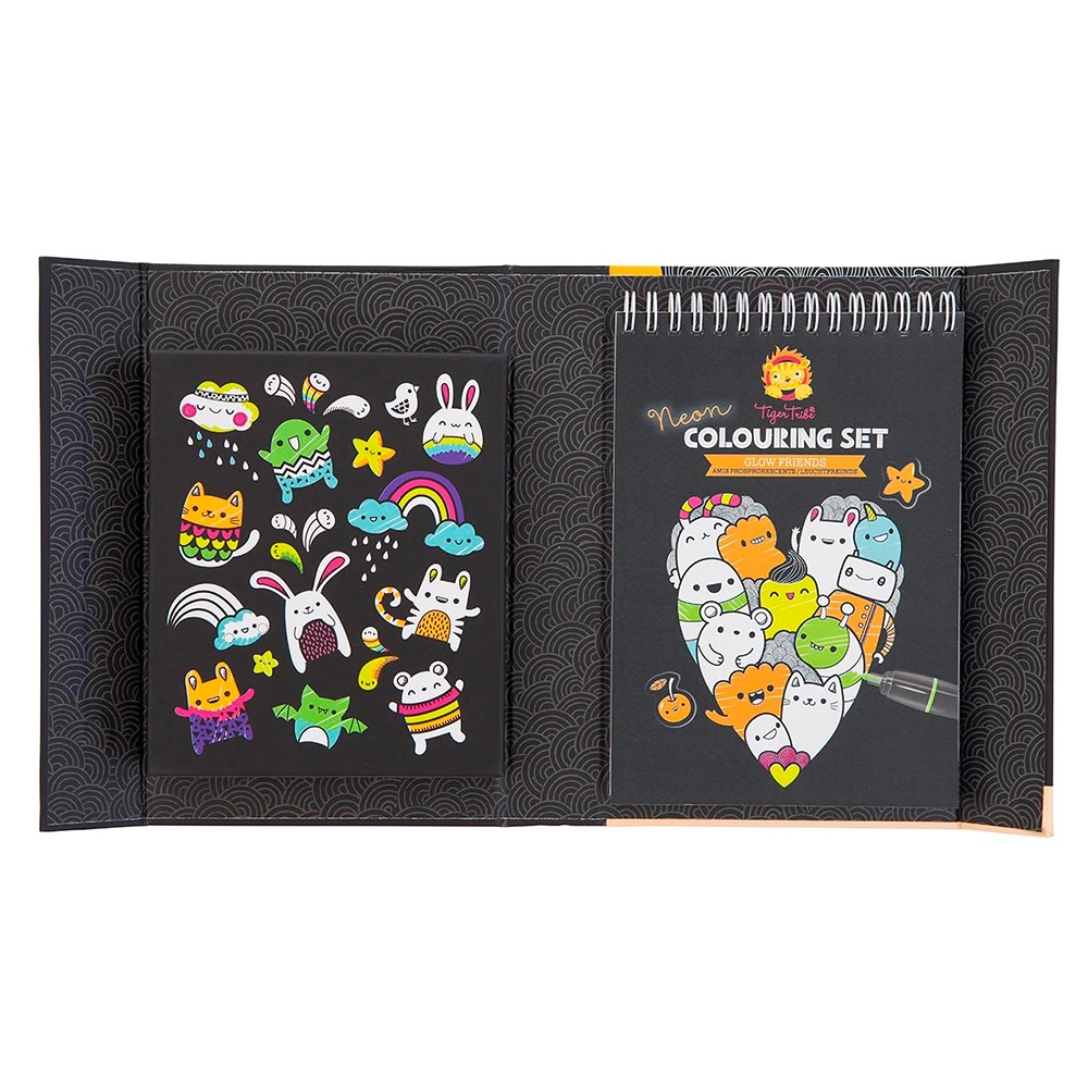 Glow Friends Neon Colouring Set - 5+ years
