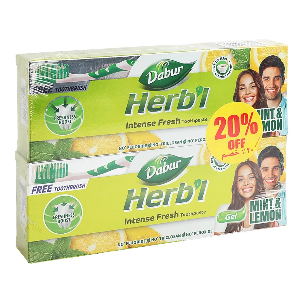 Intense Fresh Mint & Lemon Toothpaste 2 x 150 g