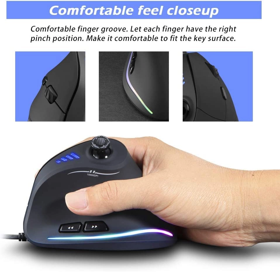 Ergonomic Vertical Mouse - Wired