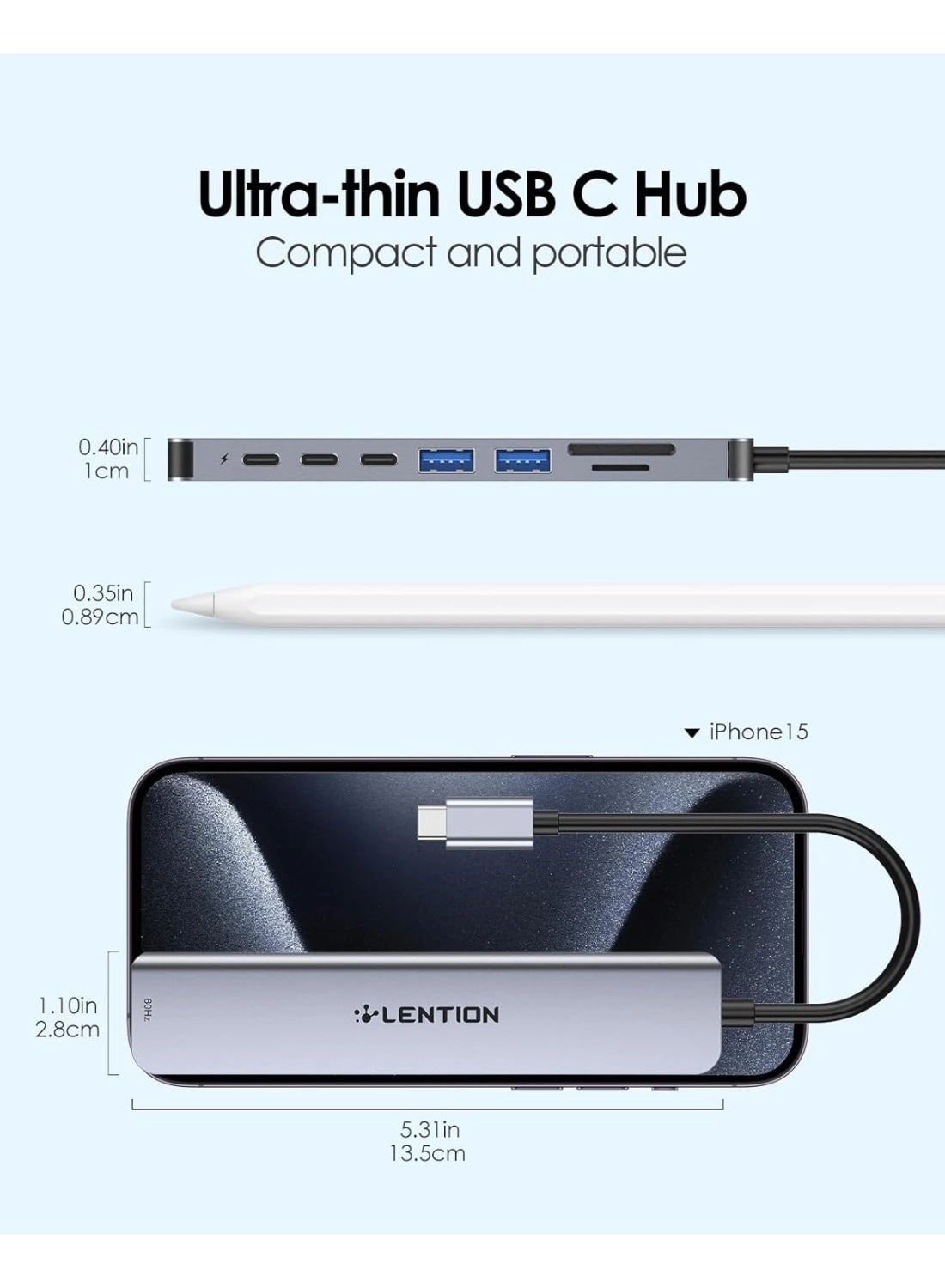 CB-CE18s - 8-in-1 USB-C Hub 4K@60Hz HDMI 100W PD