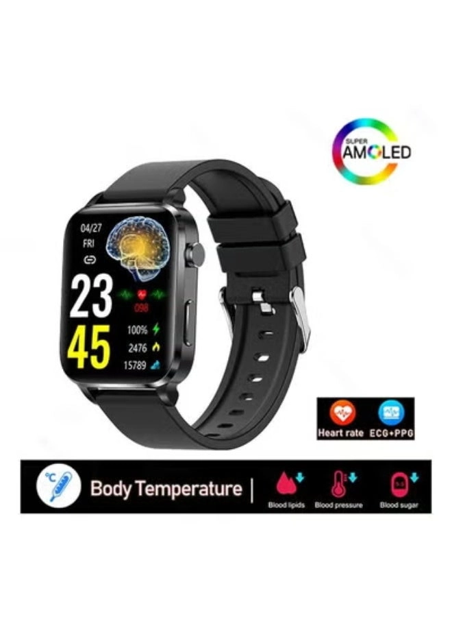Glucose Monitoring Smart Watch - ECG Bluetooth Call SpO2