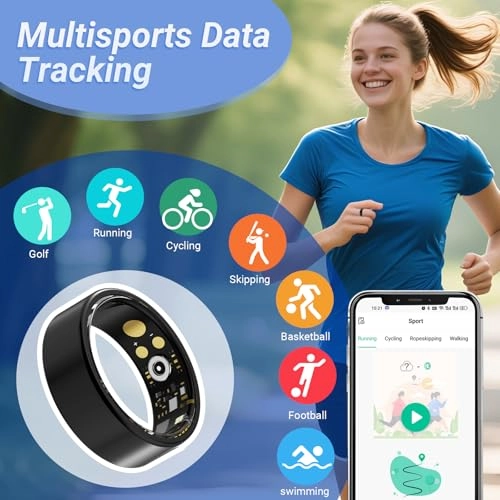 Smart Ring - 9# Gold Heart Rate Blood Oxygen