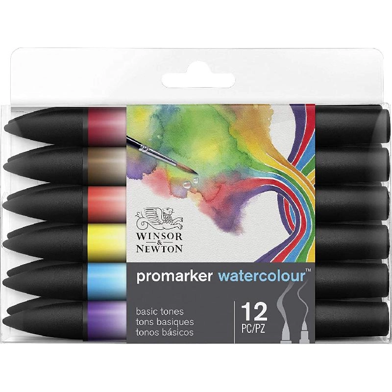 Winsor & Newton ProMarker Watercolour - Assorted Color Twin Tip