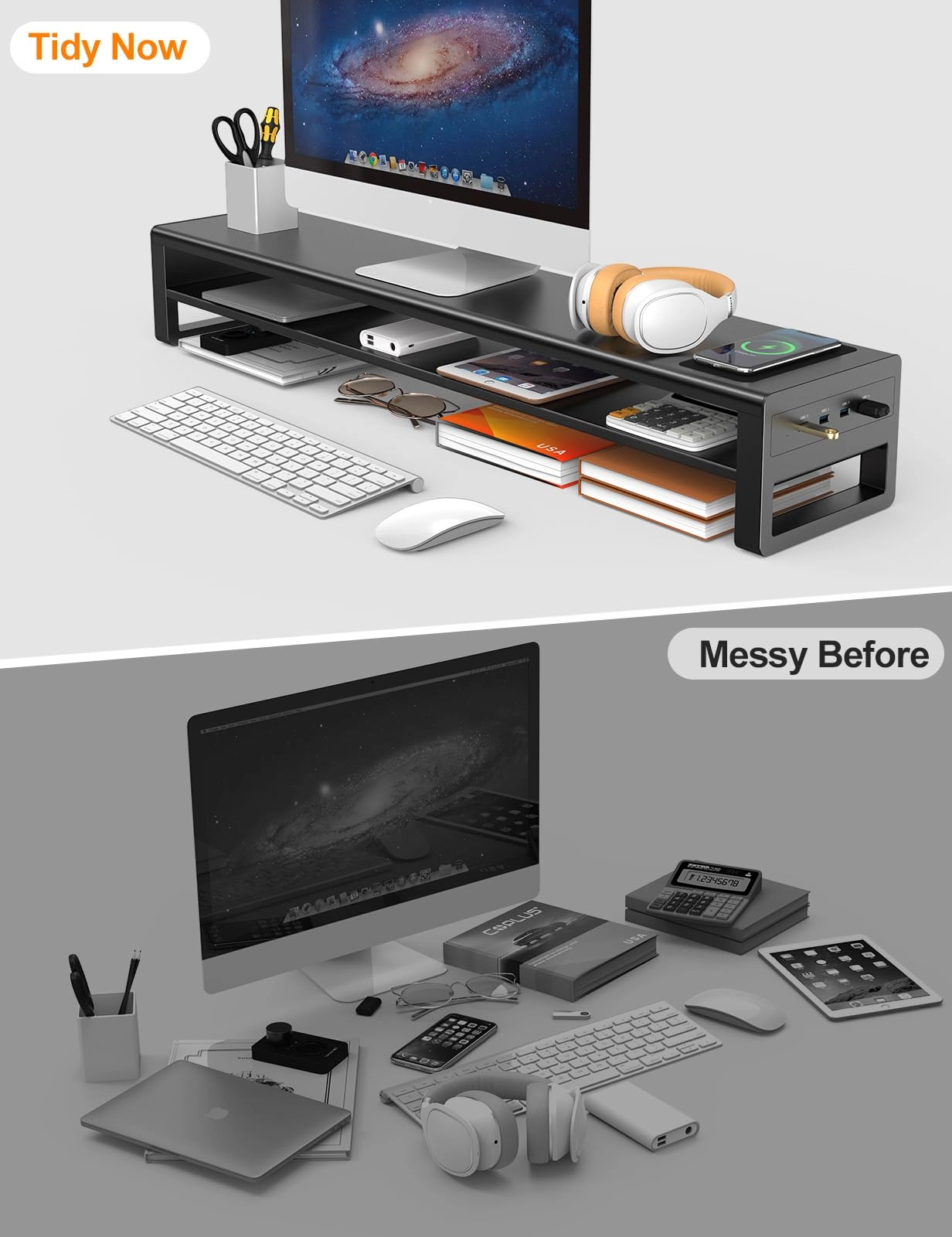 Dual Monitor Stand - 27 inch