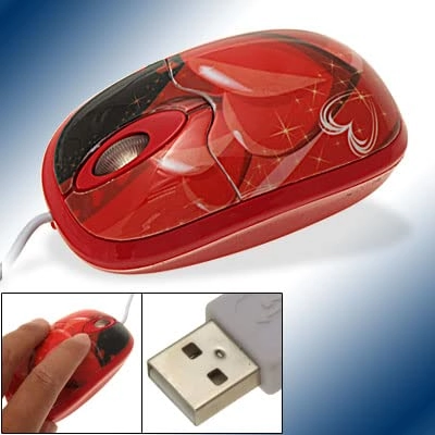 Ruilogod Romantic Laptop PC Computer 3D Optical Wheel Mouse - USB