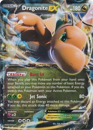 Pokémon Dragonite EX - 74/111 Oversized