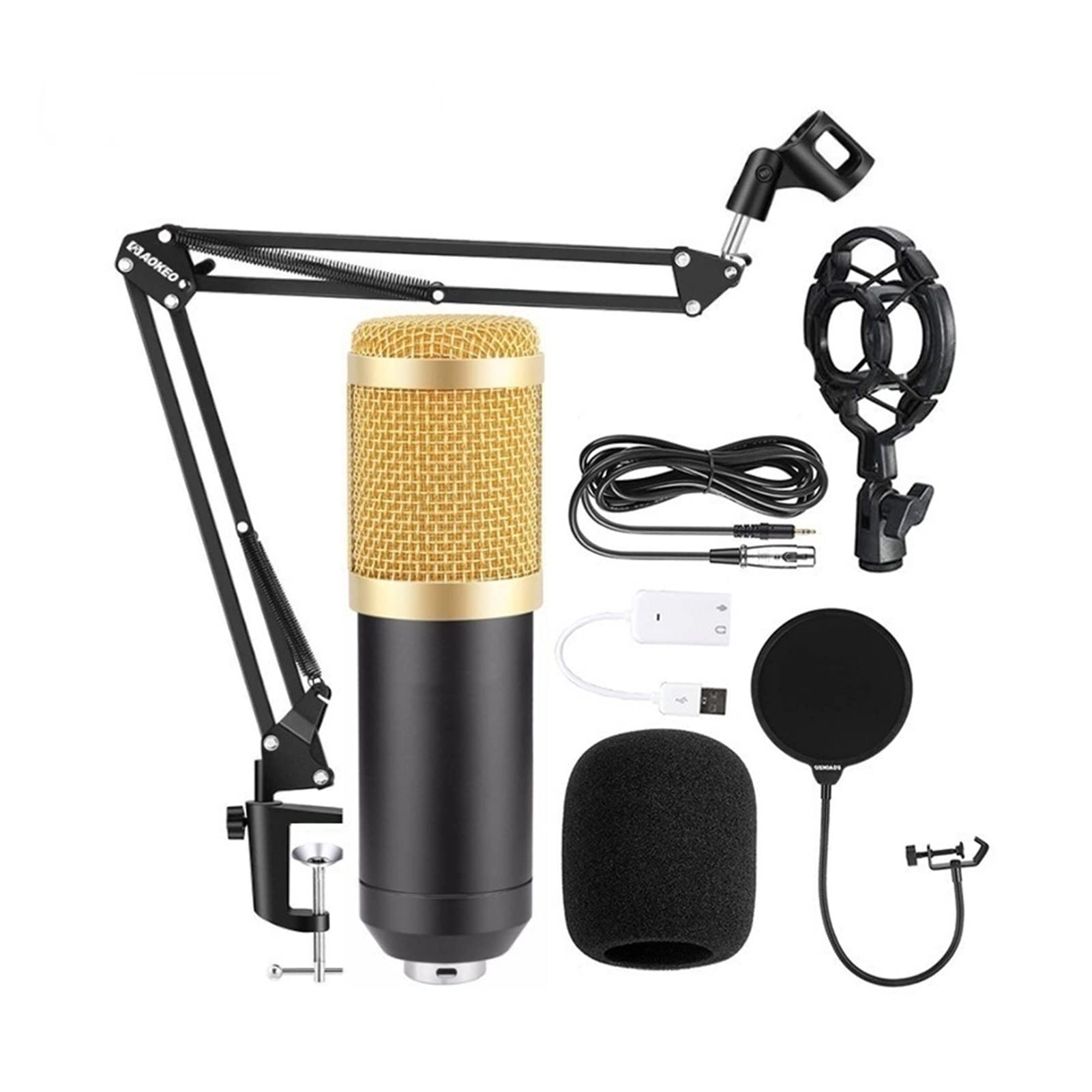 ElitZVdr V8Sound Card USB+3.5mm-Mini-Jack Microphone