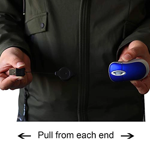 Mini Retractable Travel Optical Mouse - Wired