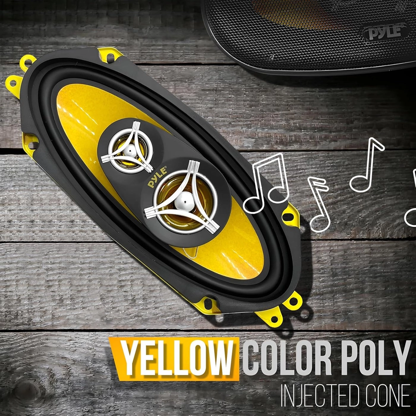 3-Way Universal Car Stereo Speakers - 4" x 10" Triaxial