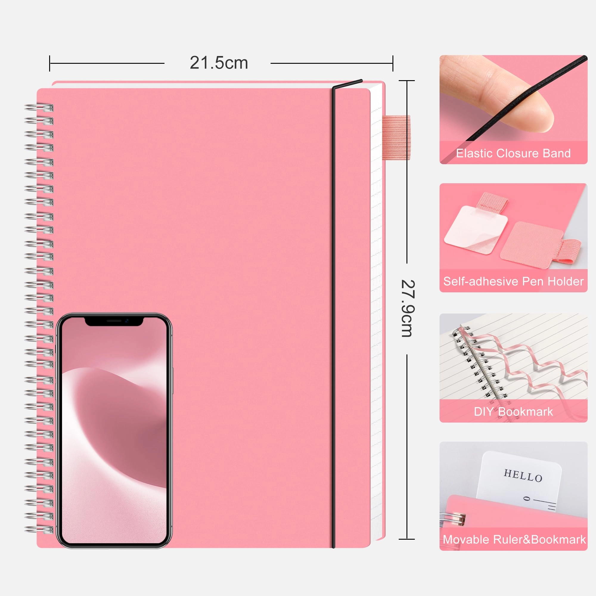 Notebook A4 Spiral - Lined 55 Sheets