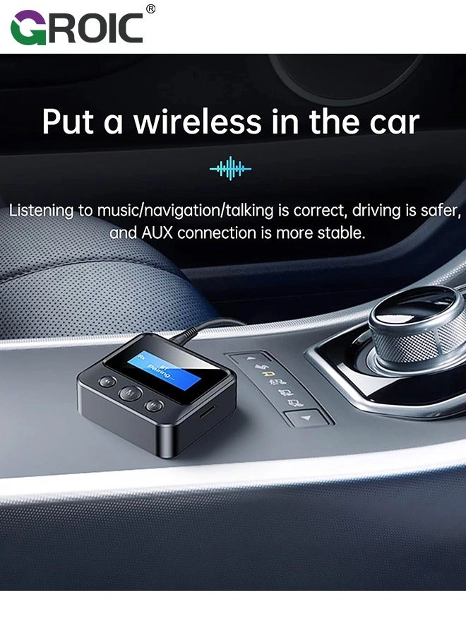 2 in 1 Car Bluetooth Receiver - Bluetooth 5.1 AUX