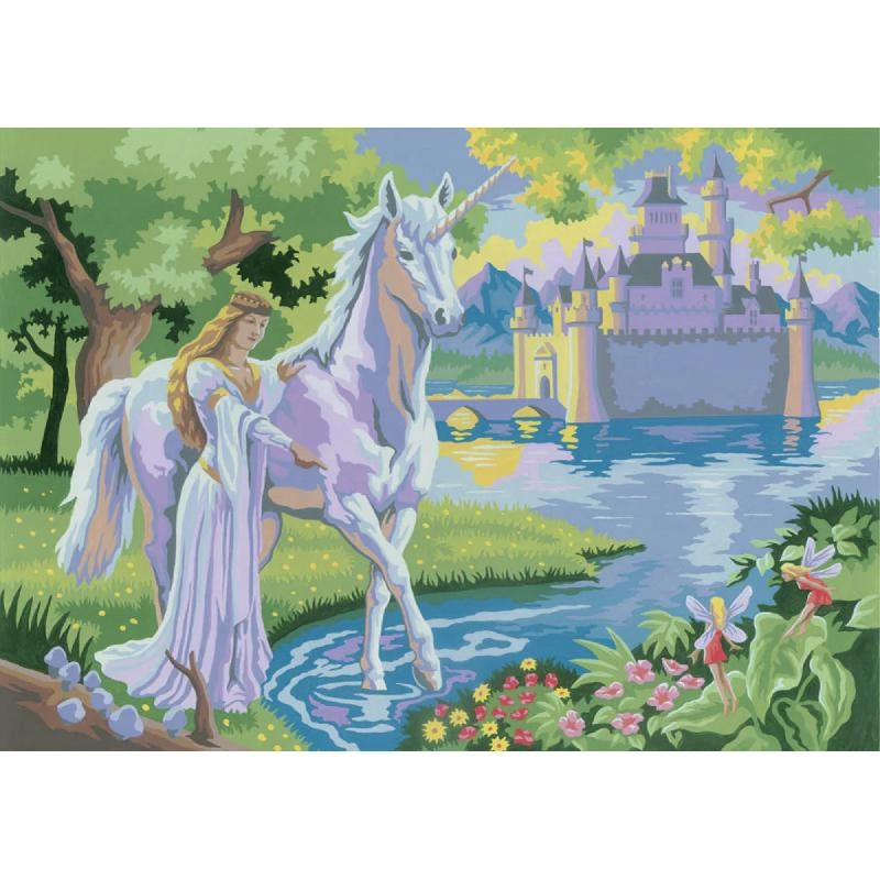 Fairy Castle - 10 Paint Pots, Brush, Board, Pattern