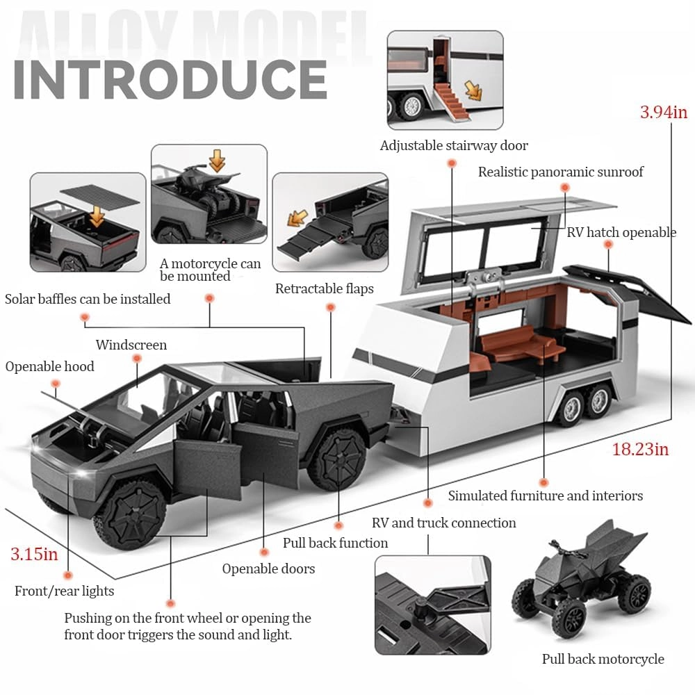 Tesla Pickup Trailer - 1:32