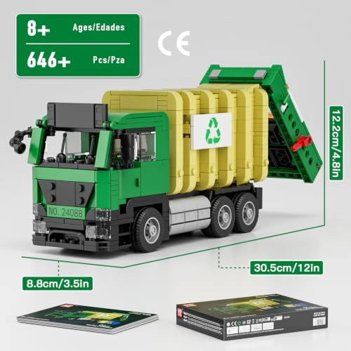 24088 - Garbage car toy building blocks 646 pcs