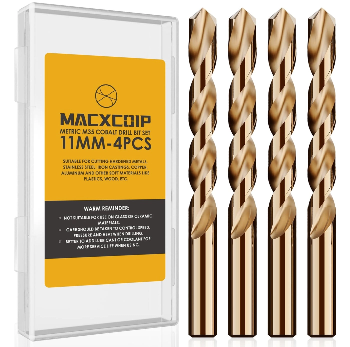 MACXCOIP M35 Cobalt Drill Bit - 4pcs 11mm