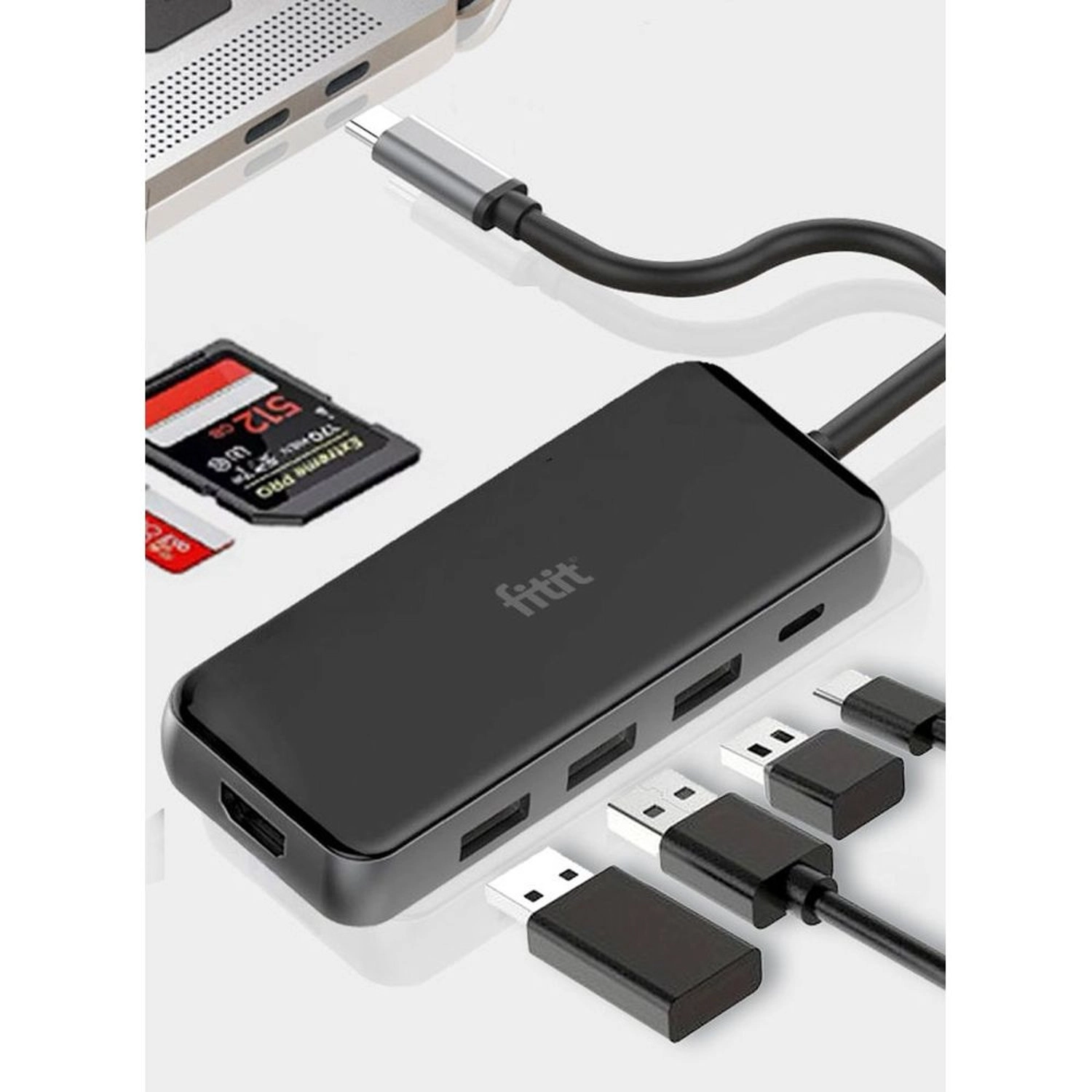 Fitit 7-in-1 USB Hub - 4K HDMI USB Type-C 3 x USB A