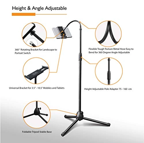 Mobile Stand Tripod - 3.5-12.5 Inch