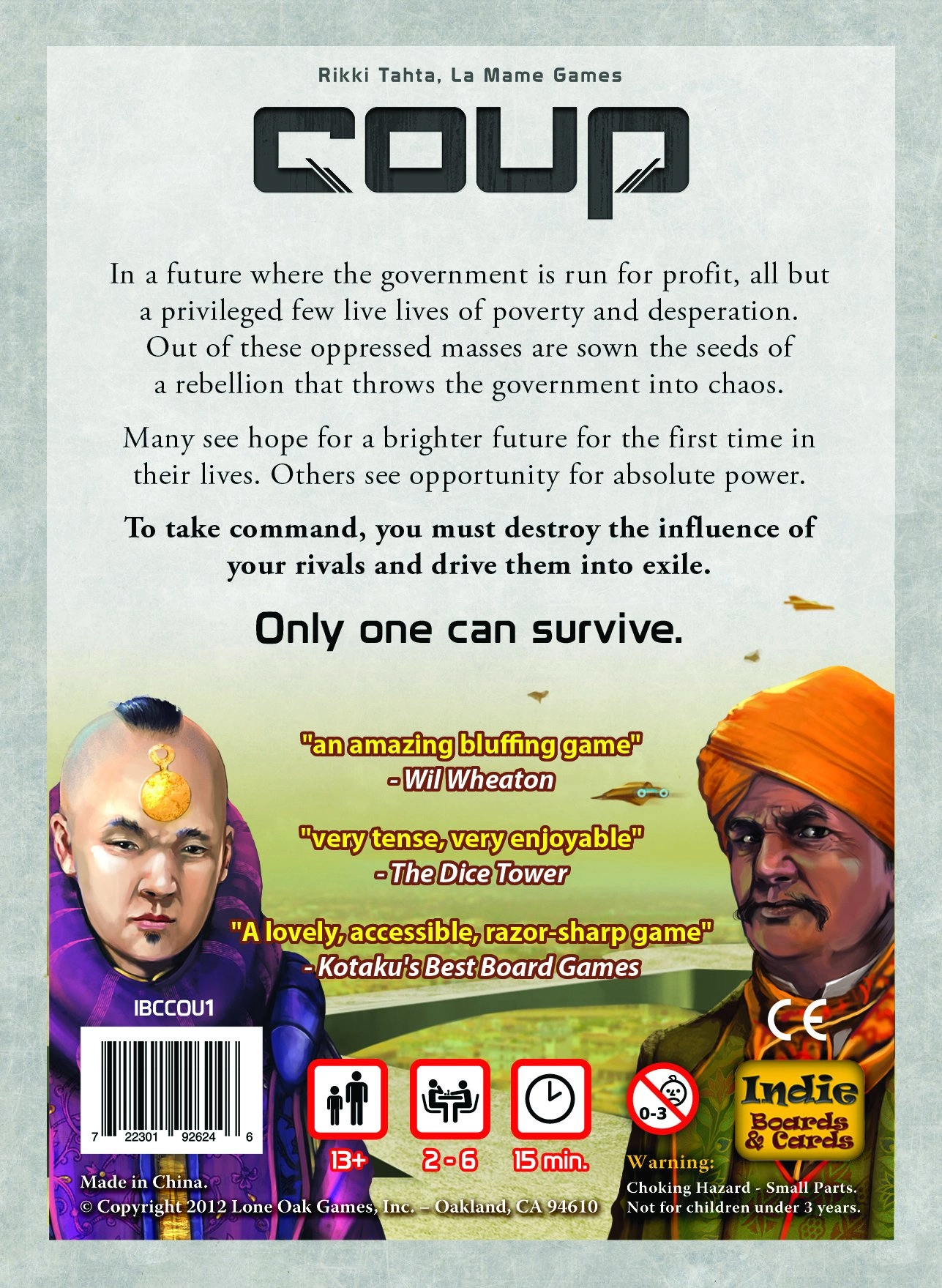 Coup - The Fast Fun Bluffing Party Game 2-6 Players