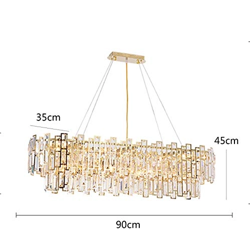 E14 Light Luxury Round Crystal Chandelier - 90*35*45cm Golden