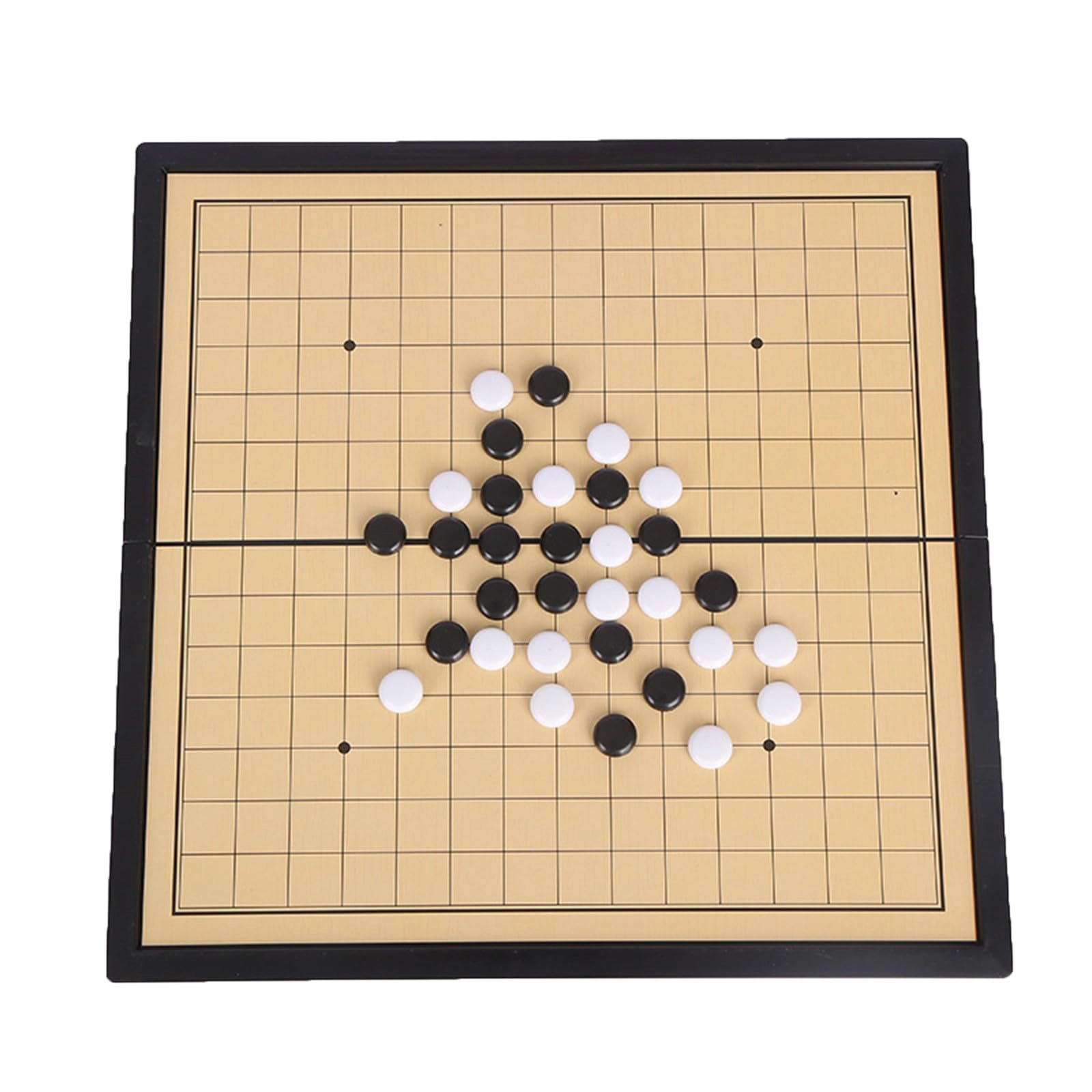 LIANTIAN Go Game Set - Magnetic Foldable Yellow+Black