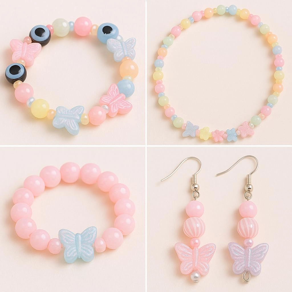 Bracelet Making Kit - 12 Types 10m Elastic Thread