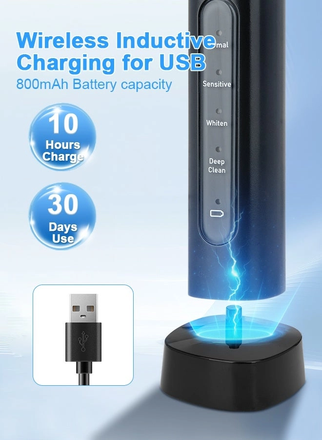 Rotating Electric Toothbrush - IPX7 Waterproof 2-Min Smart Timer Wireless Charging