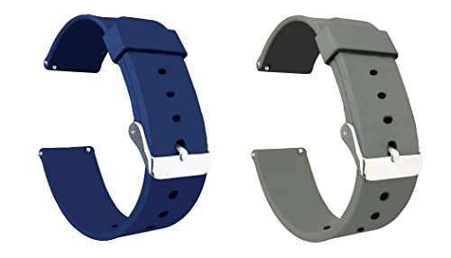 2 Pack 20mm Silicone Watch Band for Sekonda Motion