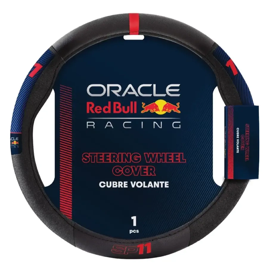 Universal Fit Racing Steering Wheel Cover - 37-39 cm perforated leather