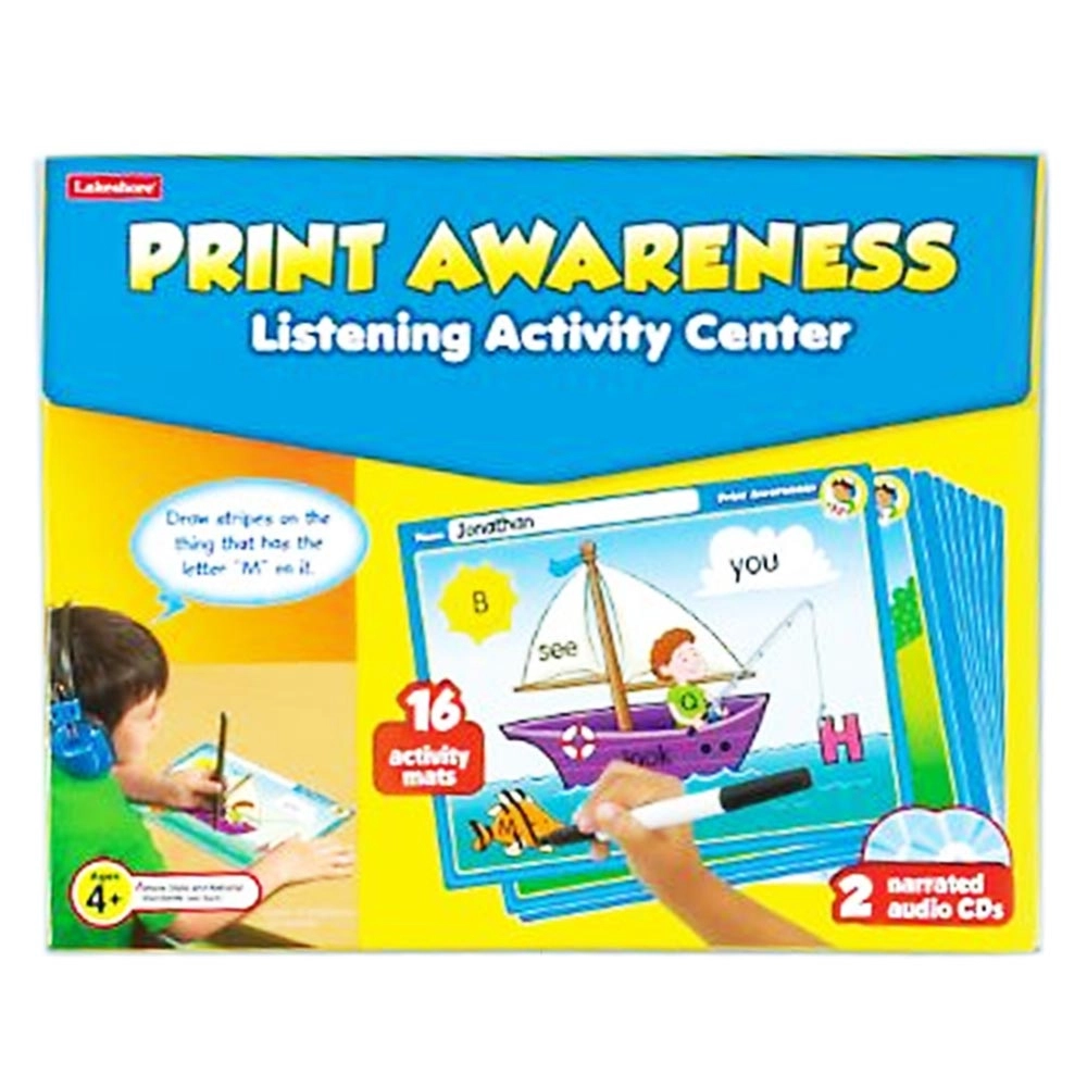 Lakeshore Print Awareness Listen Act Center - Suitable for 4 years & above