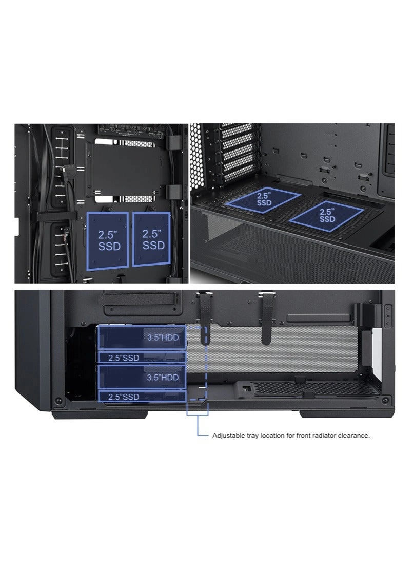 LANCOOL 216 - tempered glass side panel mid-tower