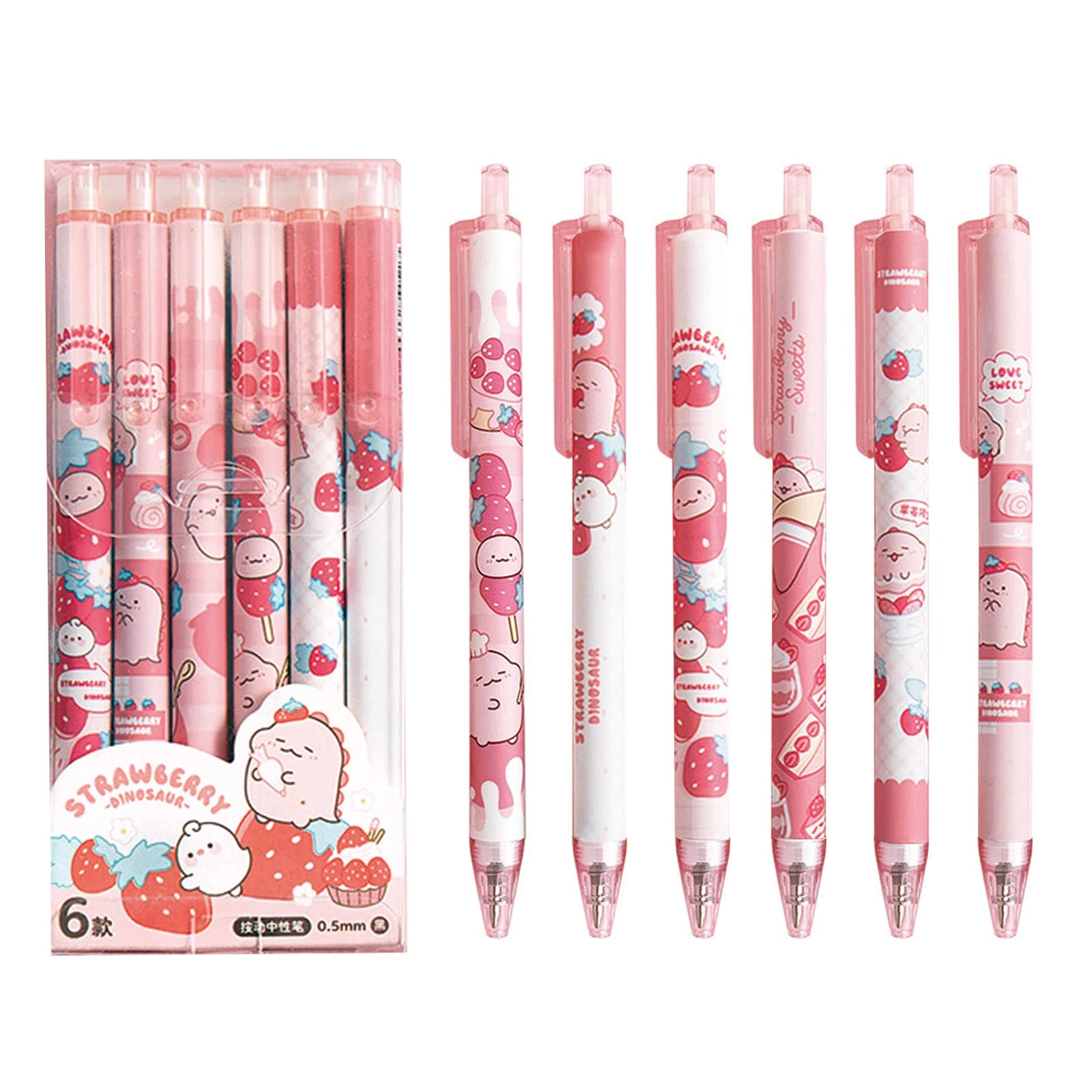 mozxirz Retractable Gel Ink Pen - 6.0 Count 0.5 Millimeters