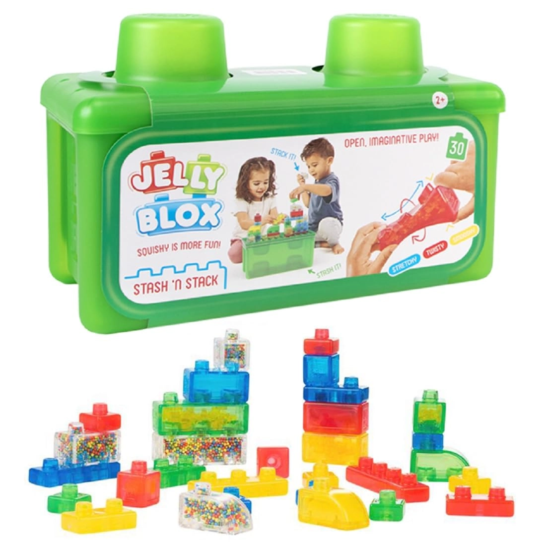 Goliath Jelly Blox Stash 'N Stack 2-in-1 Storage Case - 30pcs
