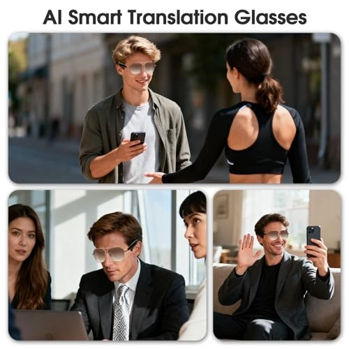 QT-35 - Bluetooth 5.4 140 Languages Black Frame Grey Lens