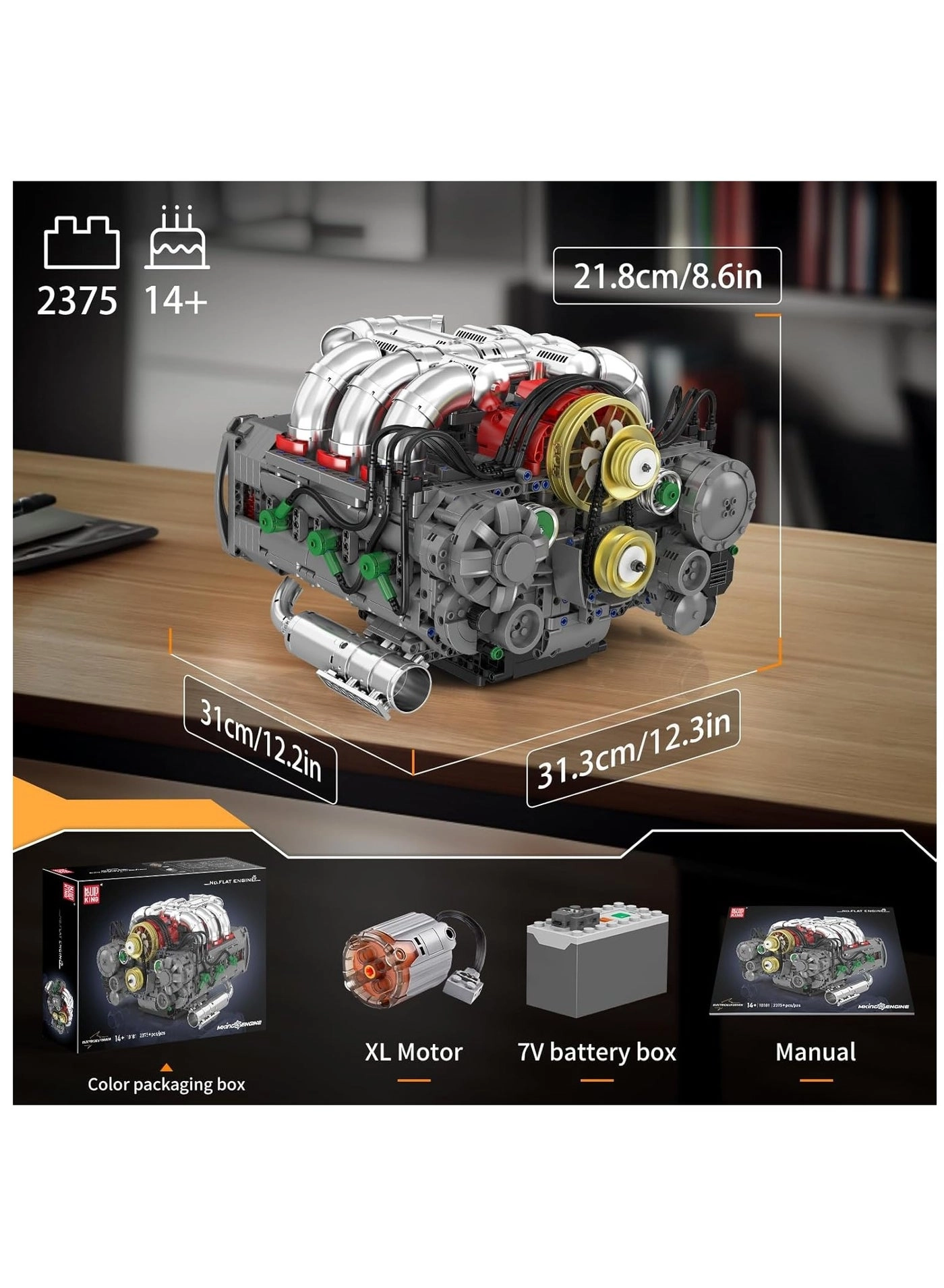 Flat-Six Engine Model Kit (10181) - Battery Box