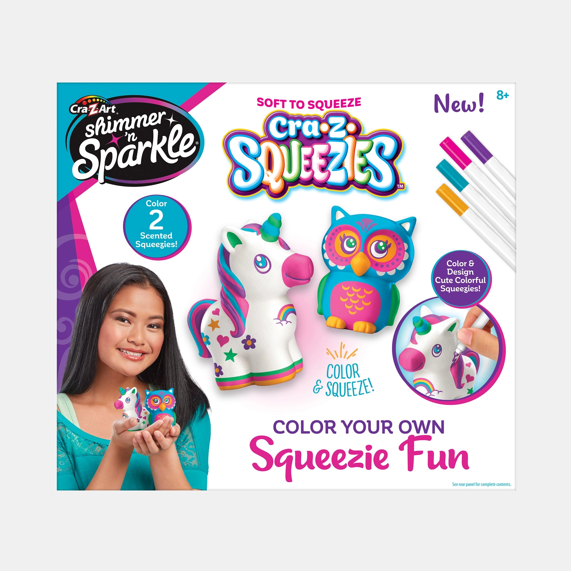 Shimmer 'N Sparkle Color Your Own Squeezie Fun Playset - 8+ years 6 pcs