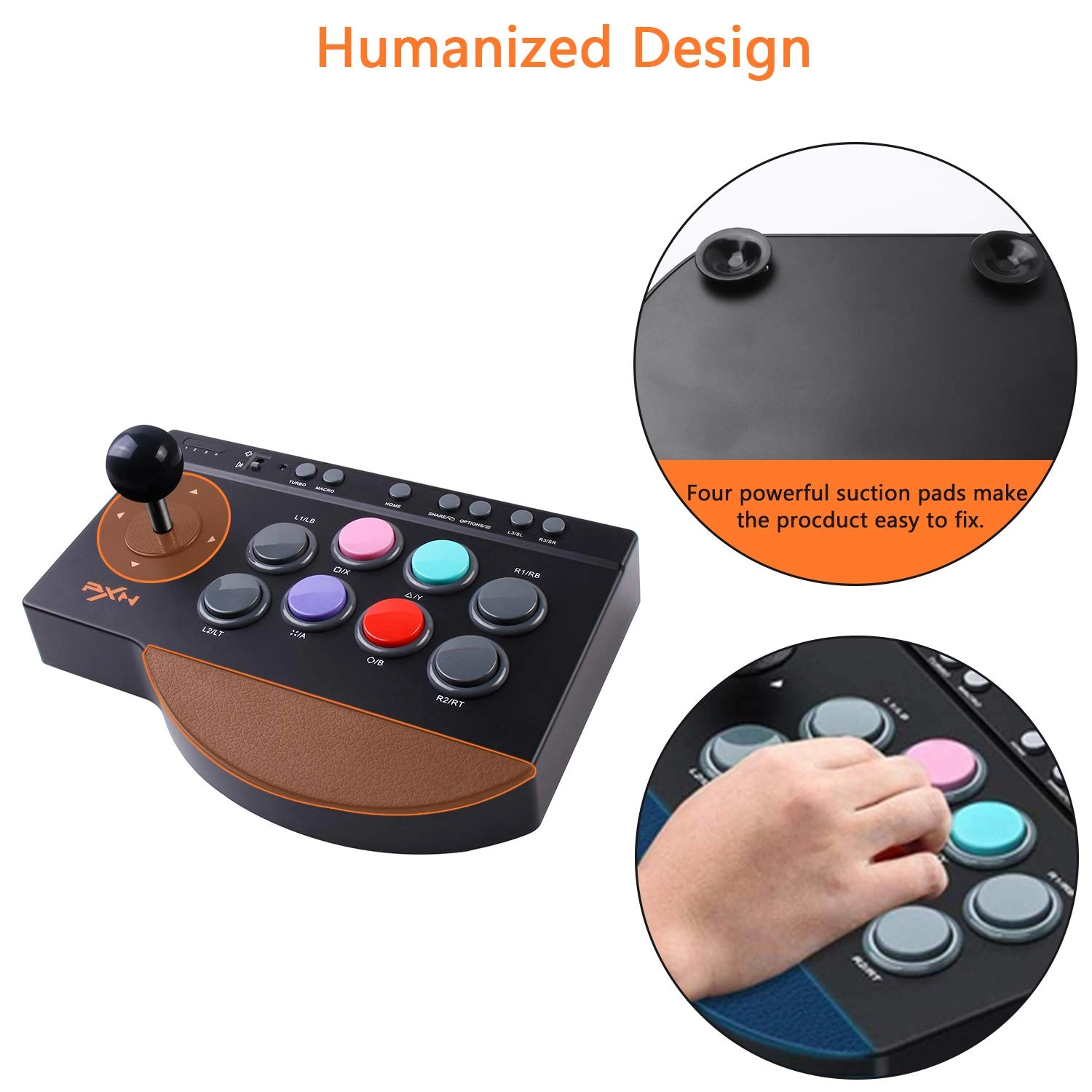 Arcade Joystick Game Controller - Black PC/PS3/PS4/X-ONE